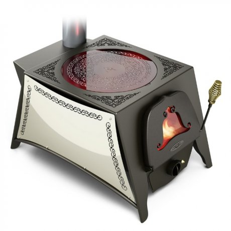 Отопительно-варочная печь «Селенга-1» стеклокерамика, до 85 кубов, «ТМФ»